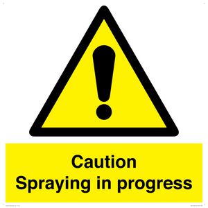 Caution Spraying in progress